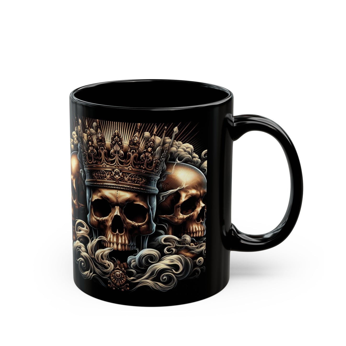 Regal Brew: King Skull Coffee Mug (11oz, 15oz)