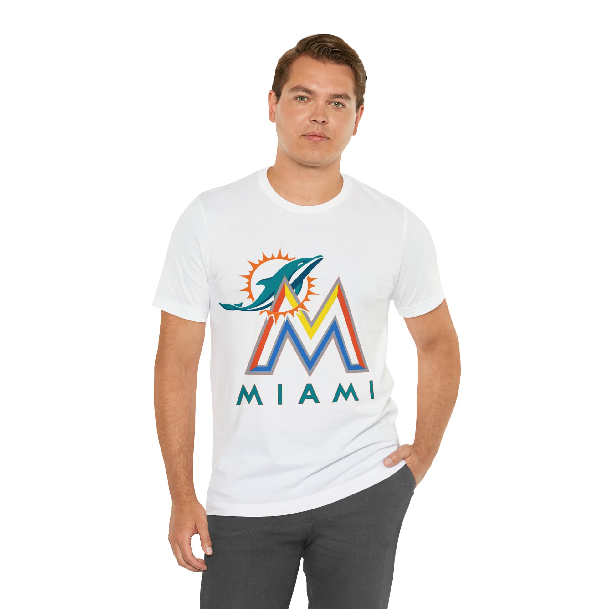 Miami Marlins & Dolphins Mash-Up Tee - Ride the Miami Waves - thenightmareinc