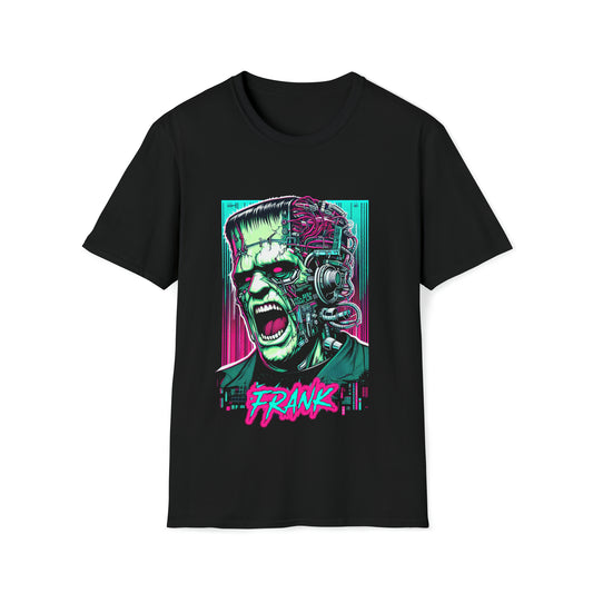 Cyberpunk Frankenstein T-Shirt - Reanimate in the Digital Age