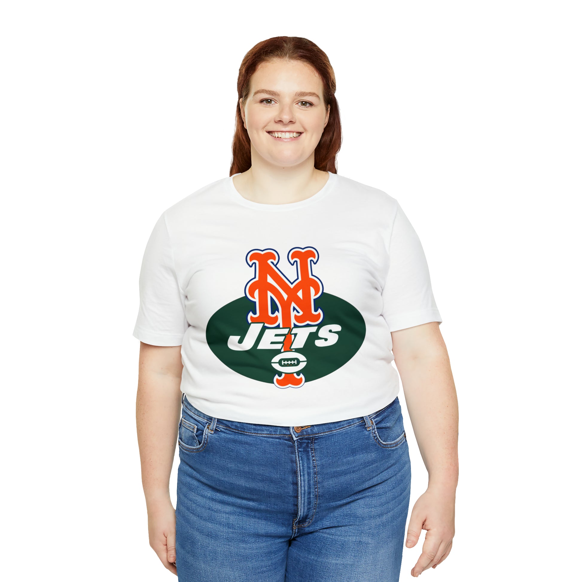 NY Mets & Jets Mash-Up Tee - Unite NY Sports Powerhouses - thenightmareinc