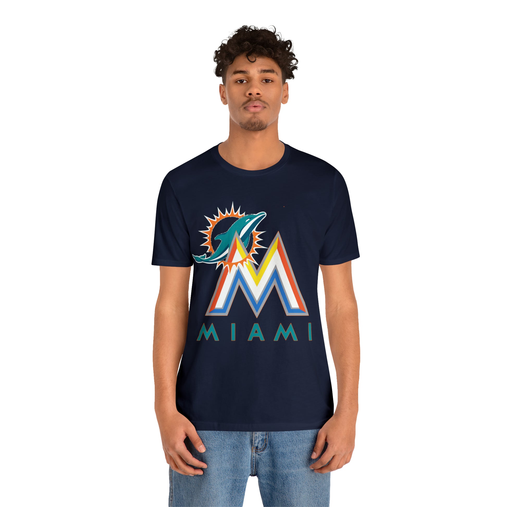 Miami Marlins & Dolphins Mash-Up Tee - Ride the Miami Waves - thenightmareinc