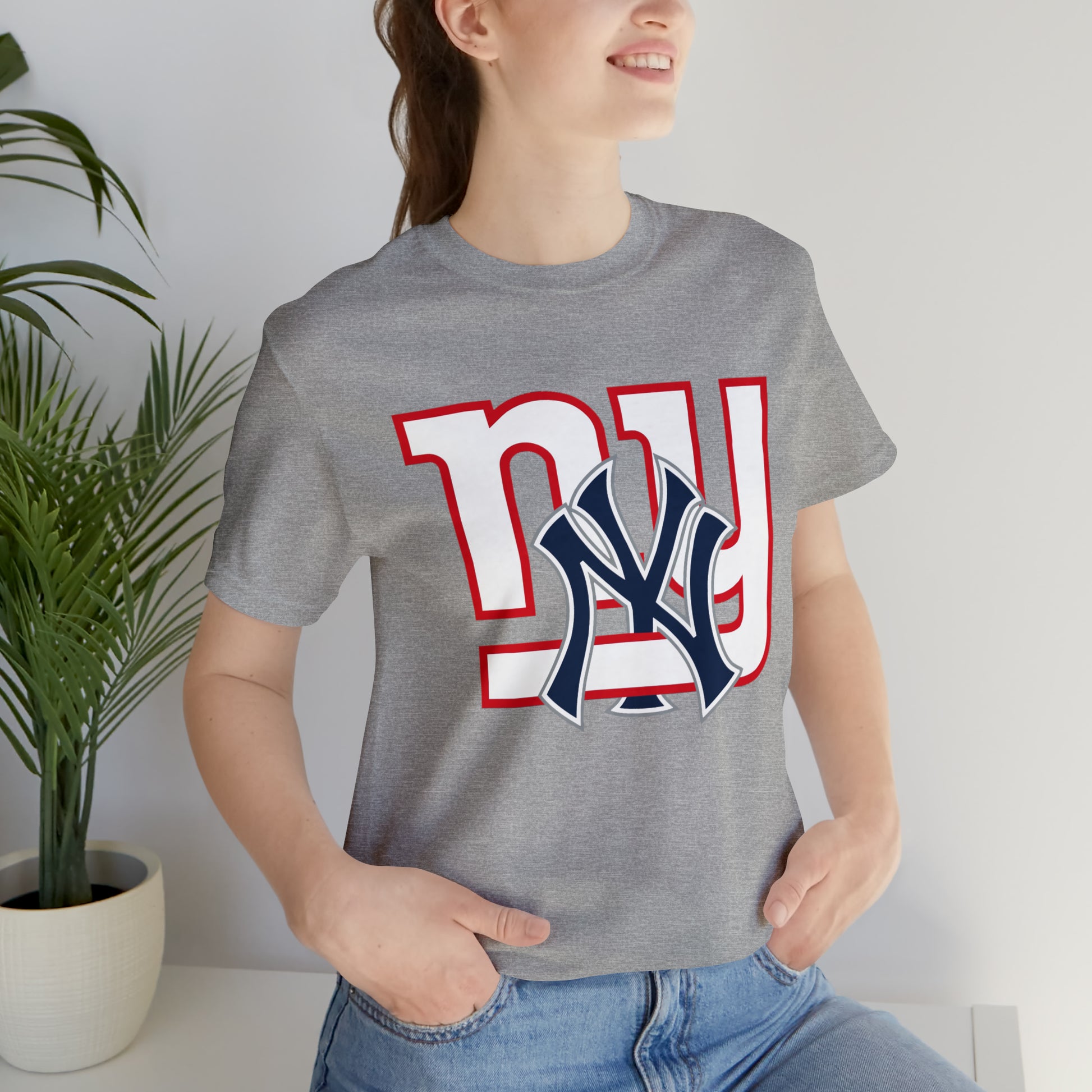NY Giants & Yankees Mash-Up Tee - Unite NY Powerhouses - thenightmareinc