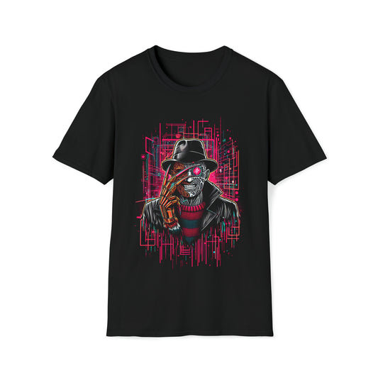 Cyberpunk Freddy Krueger T-Shirt - A Nightmare in the Digital Age
