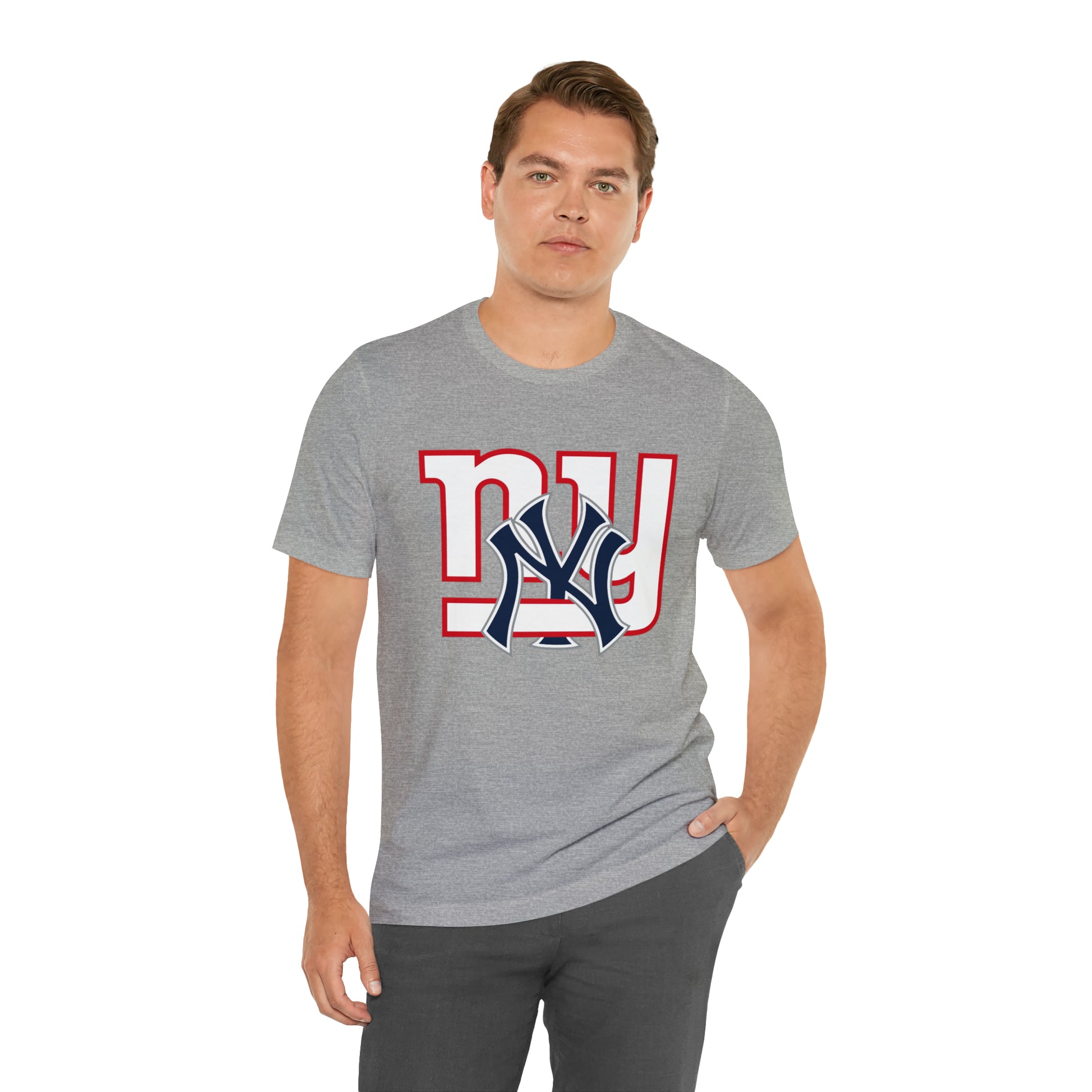 NY Giants & Yankees Mash-Up Tee - Unite NY Powerhouses - thenightmareinc