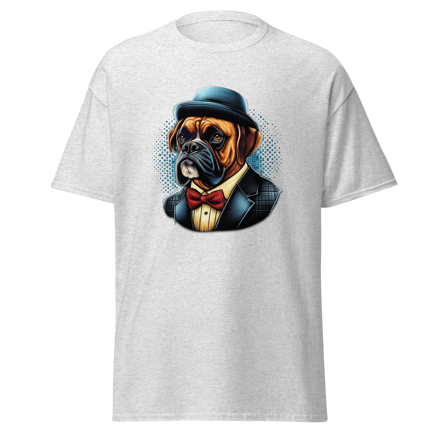 Dapper Boxer Dog T-Shirt - Canine Elegance in Style