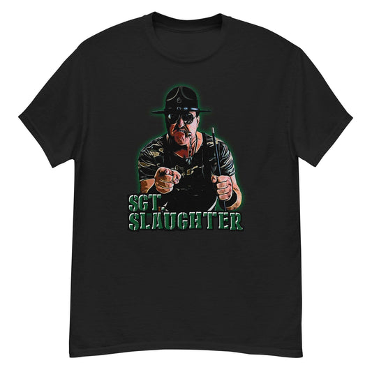 Sgt. Slaughter Wrestling T-Shirt - 80s Wrestling Icon Tee - thenightmareinc