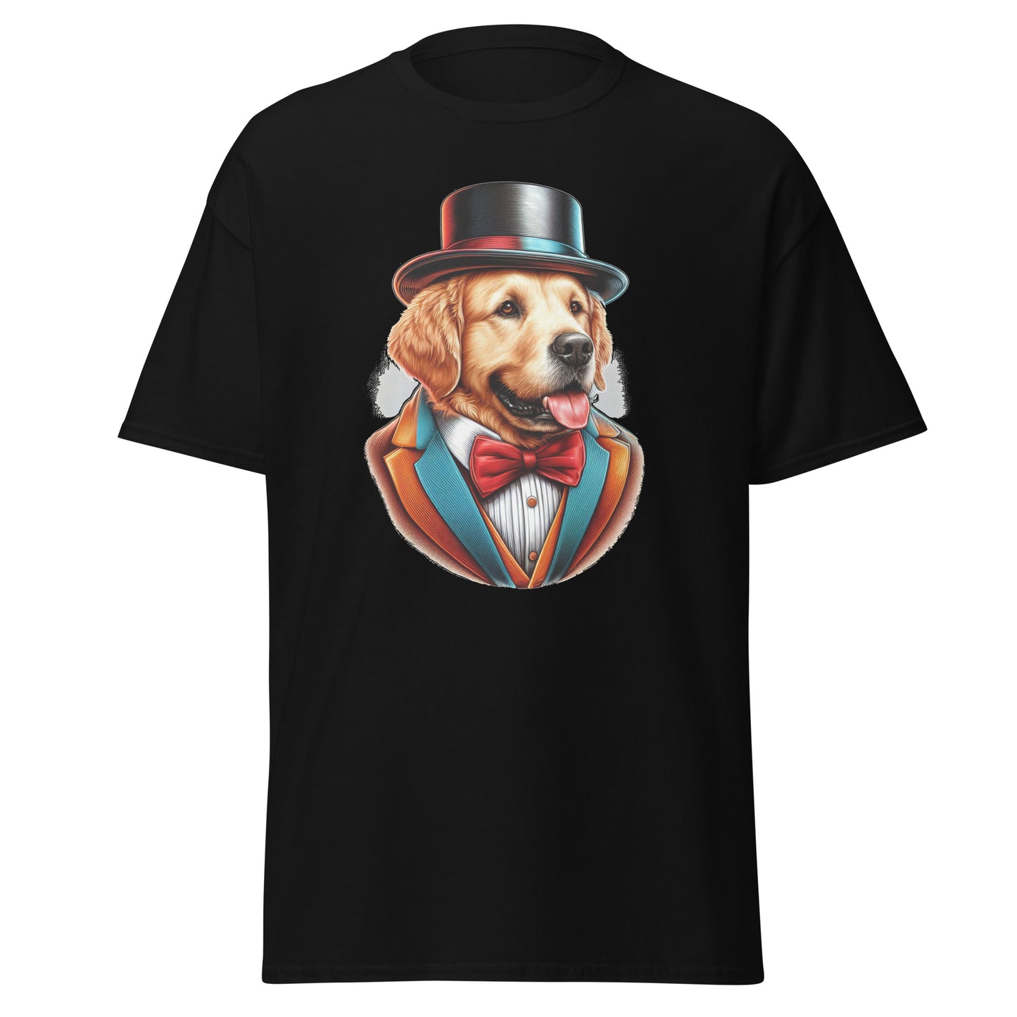 Dapper Golden Retriever T-Shirt - Canine Elegance