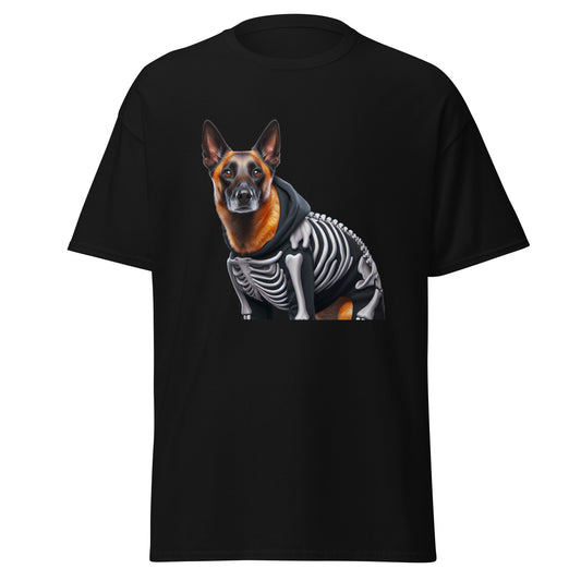 German Shepherd in Skeleton Costume T-Shirt - Spook-tacular Pup