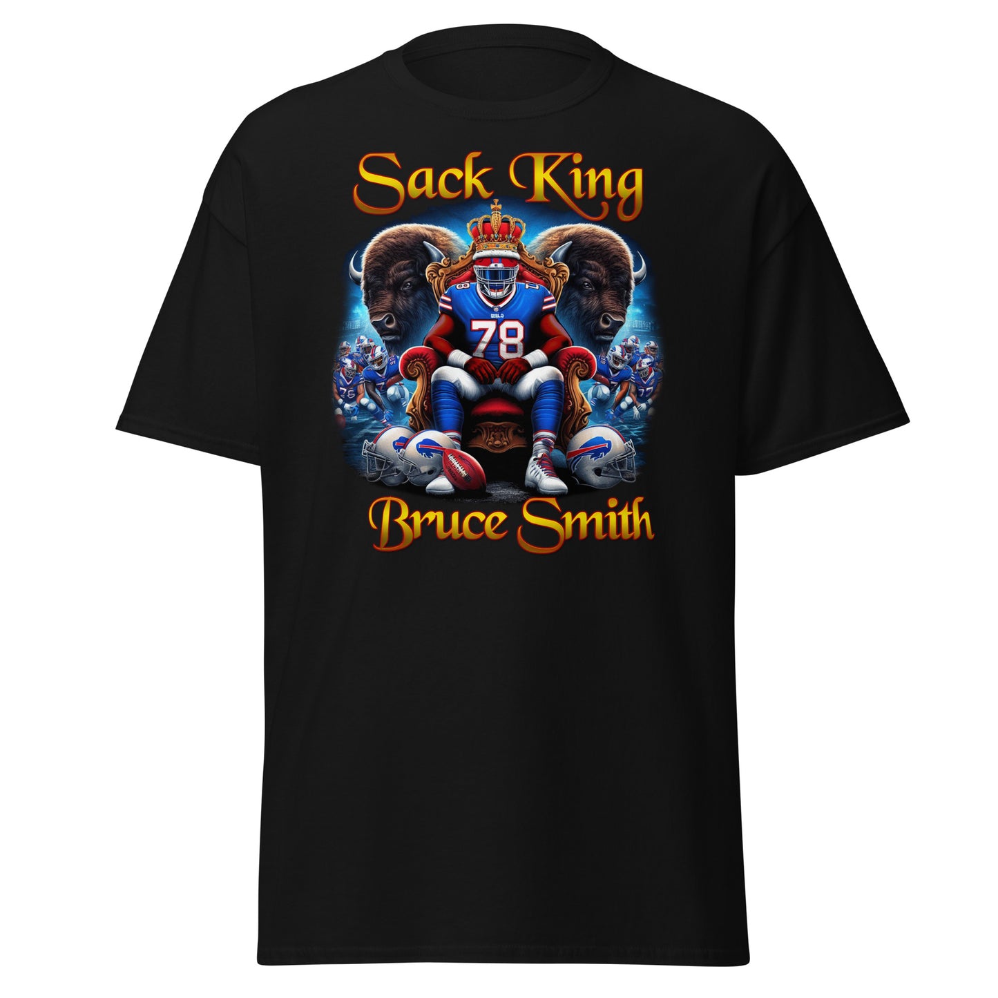 Sack King Bruce Smith T-Shirt - Celebrating Defensive Dominance