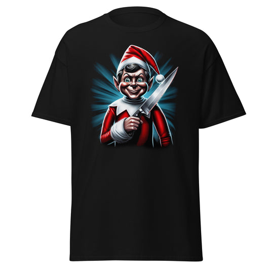 Malevolent Elf on the Shelf T-Shirt - Embrace the Darker Side of Christmas