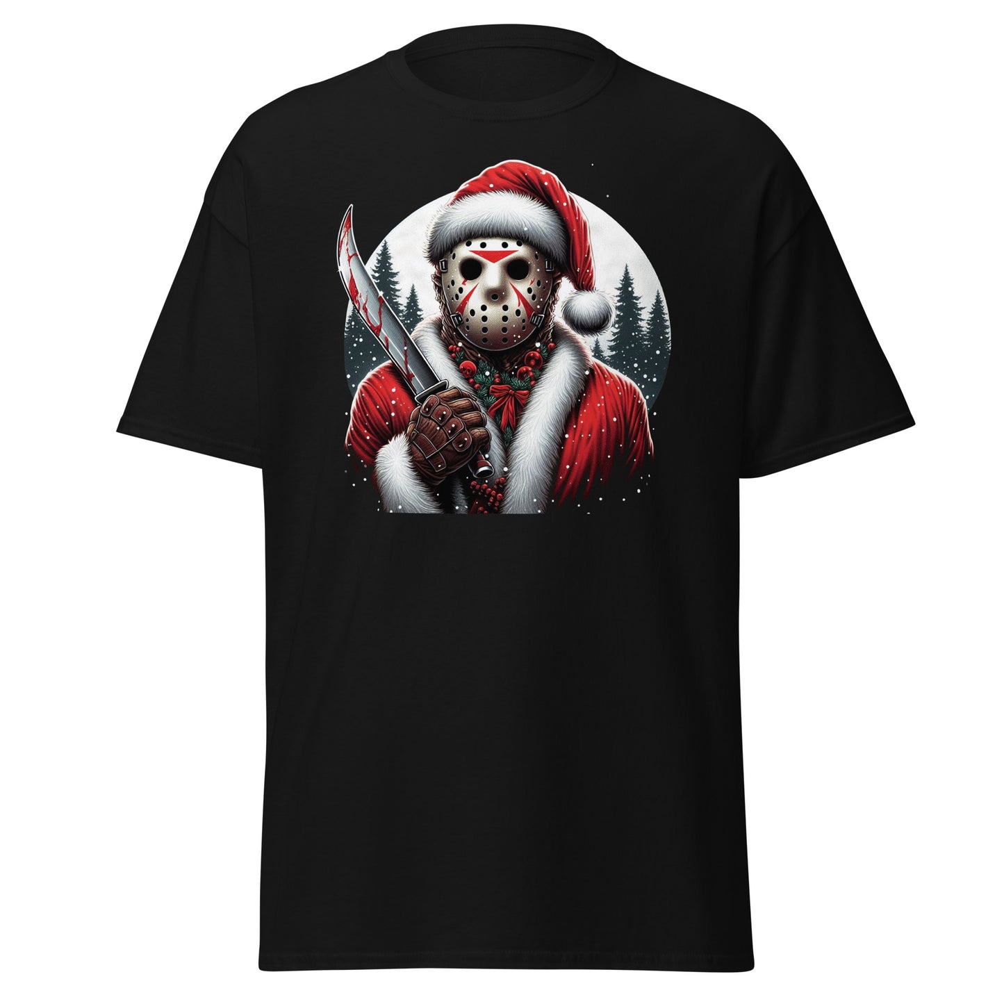 Jason Voorhees Santa T-Shirt - A Horror Twist to Holiday Cheer