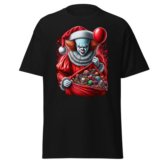 Festive Frights with Our Pennywise Santa T-Shirt - A Spooky Holiday Statement