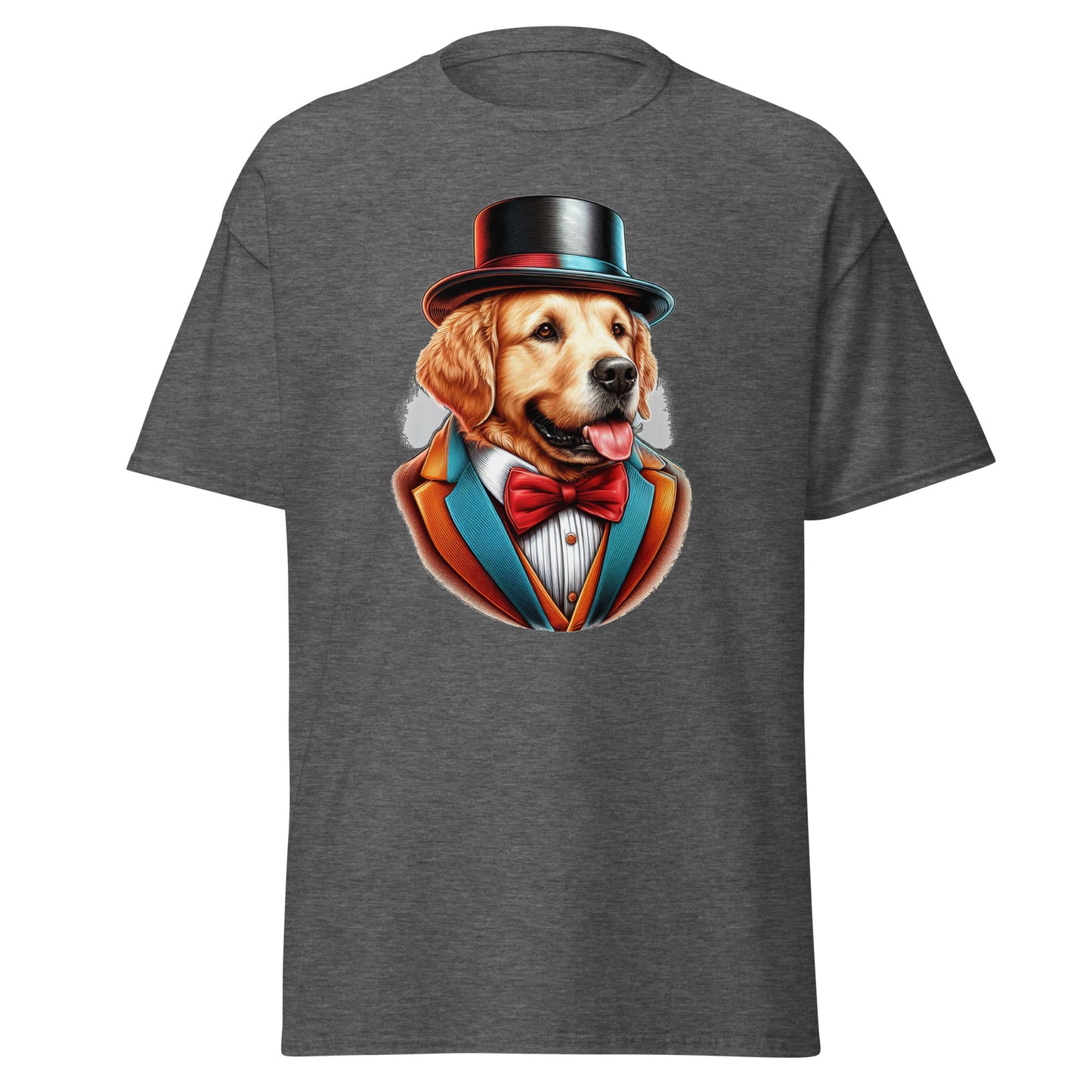 Dapper Golden Retriever T-Shirt - Canine Elegance
