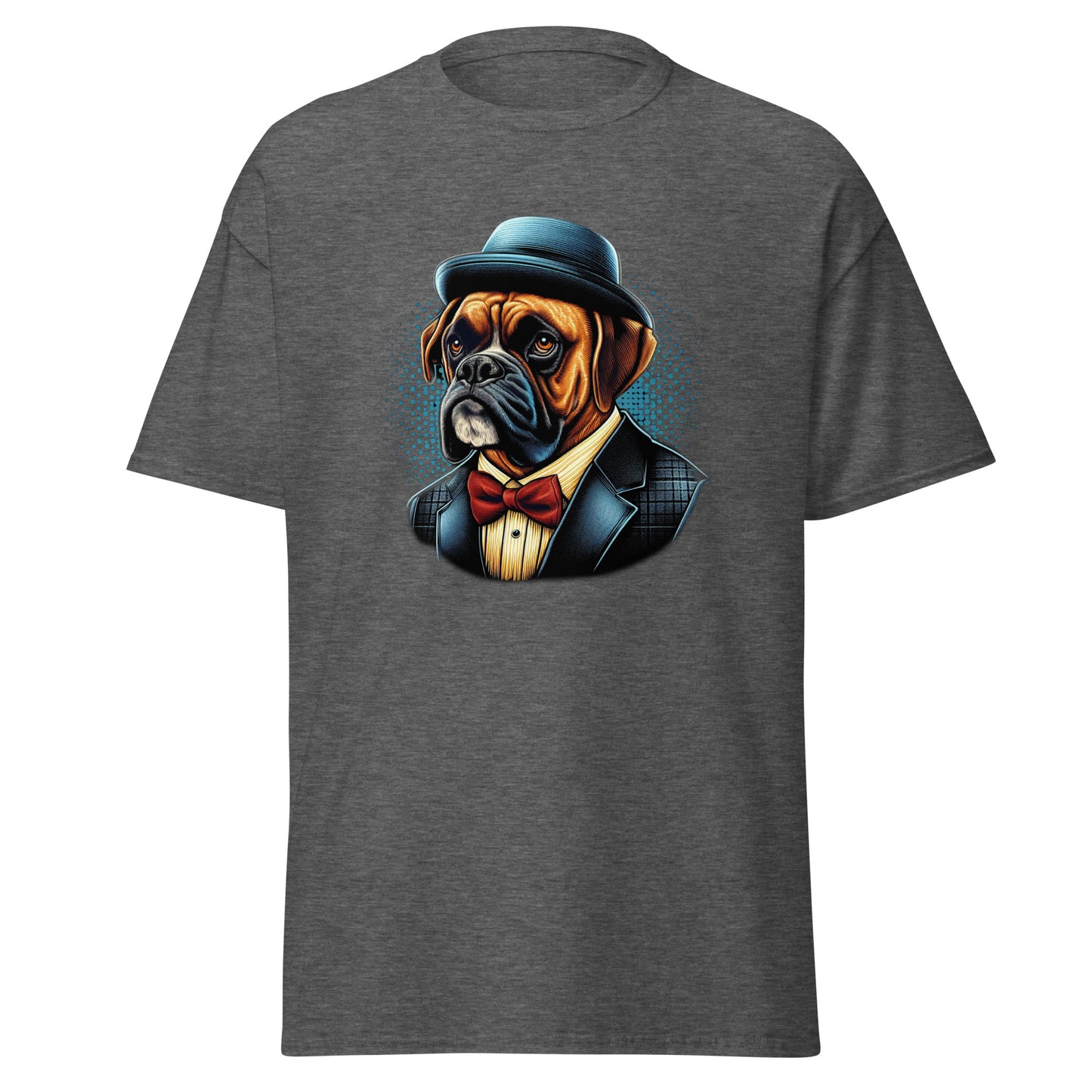 Dapper Boxer Dog T-Shirt - Canine Elegance in Style