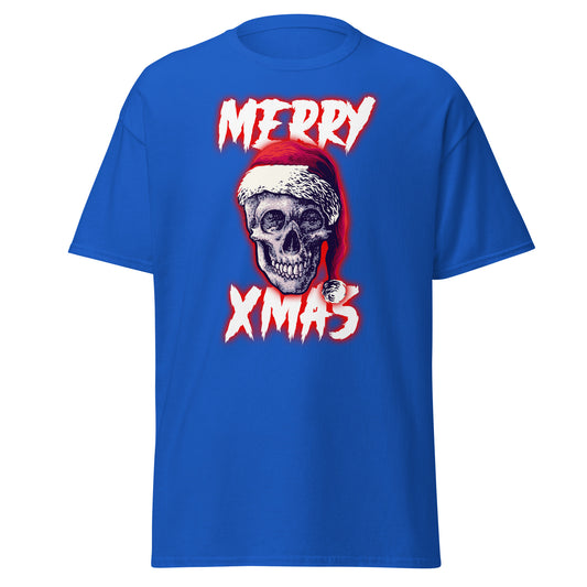 Merry Xmas Skull T-Shirt - A Spooky Yuletide Greeting