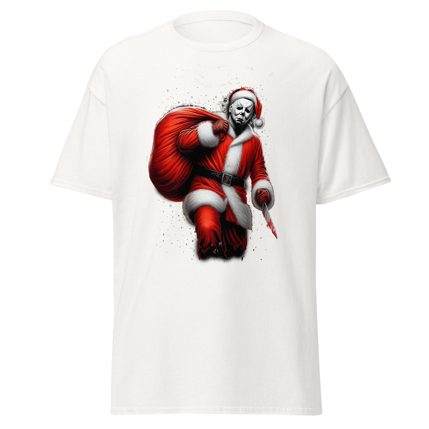 Michael Myers Santa T-Shirt - A Silent Night of Horror
