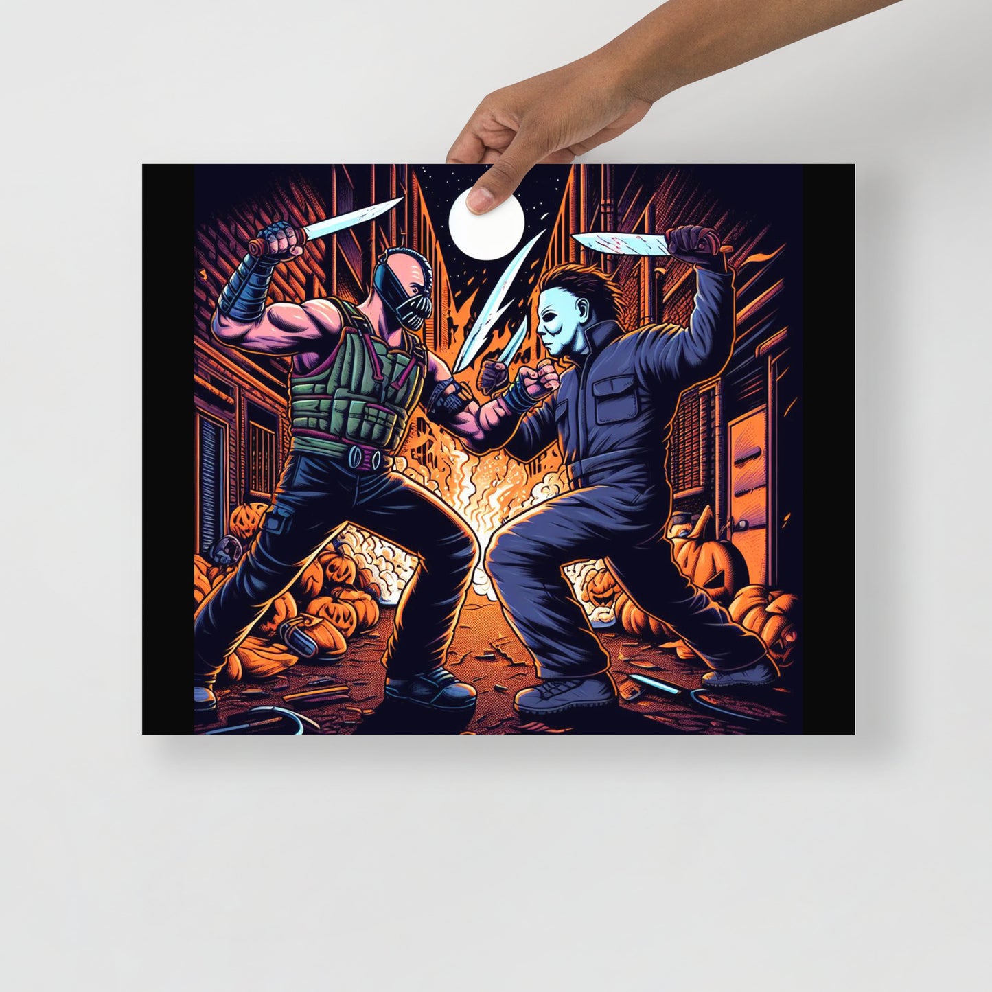 Bane vs Michael Myers Poster - The Battle of Unstoppable Forces
