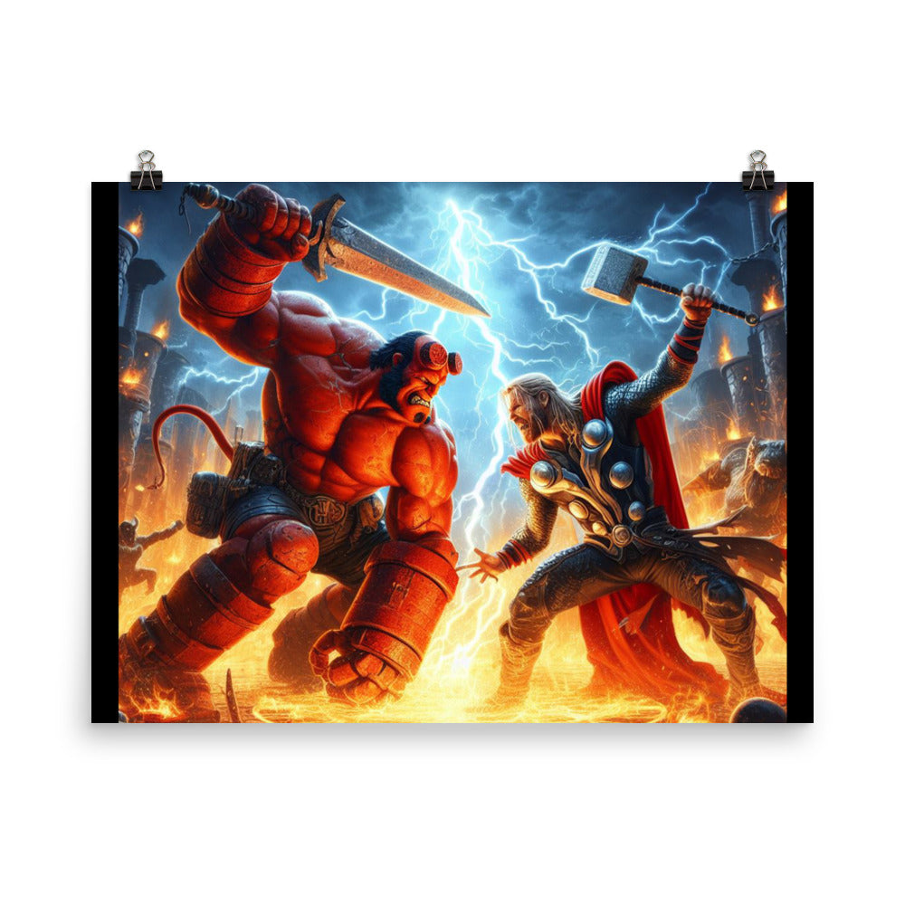 Thor Vs Hellboy - Poster