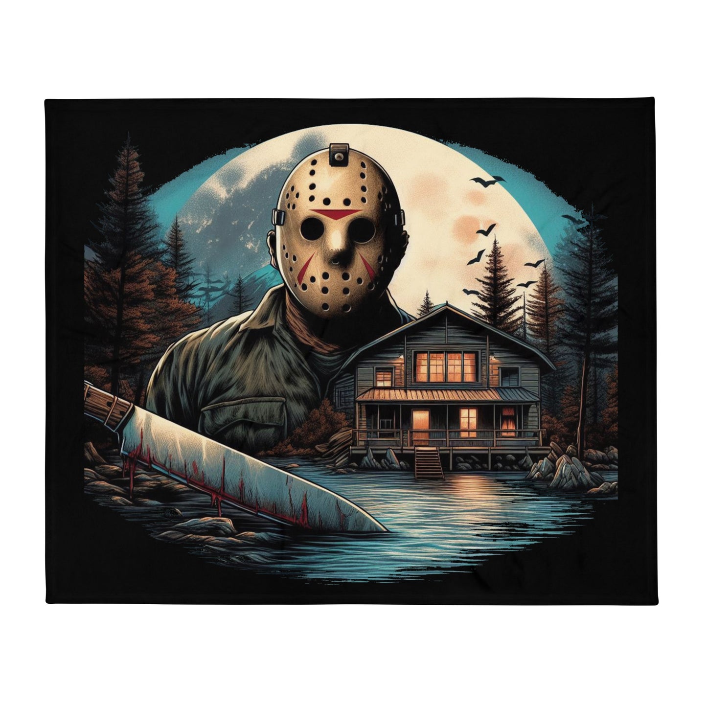 Jason at Crystal Lake Blanket - Unveil the Horror Sanctuary