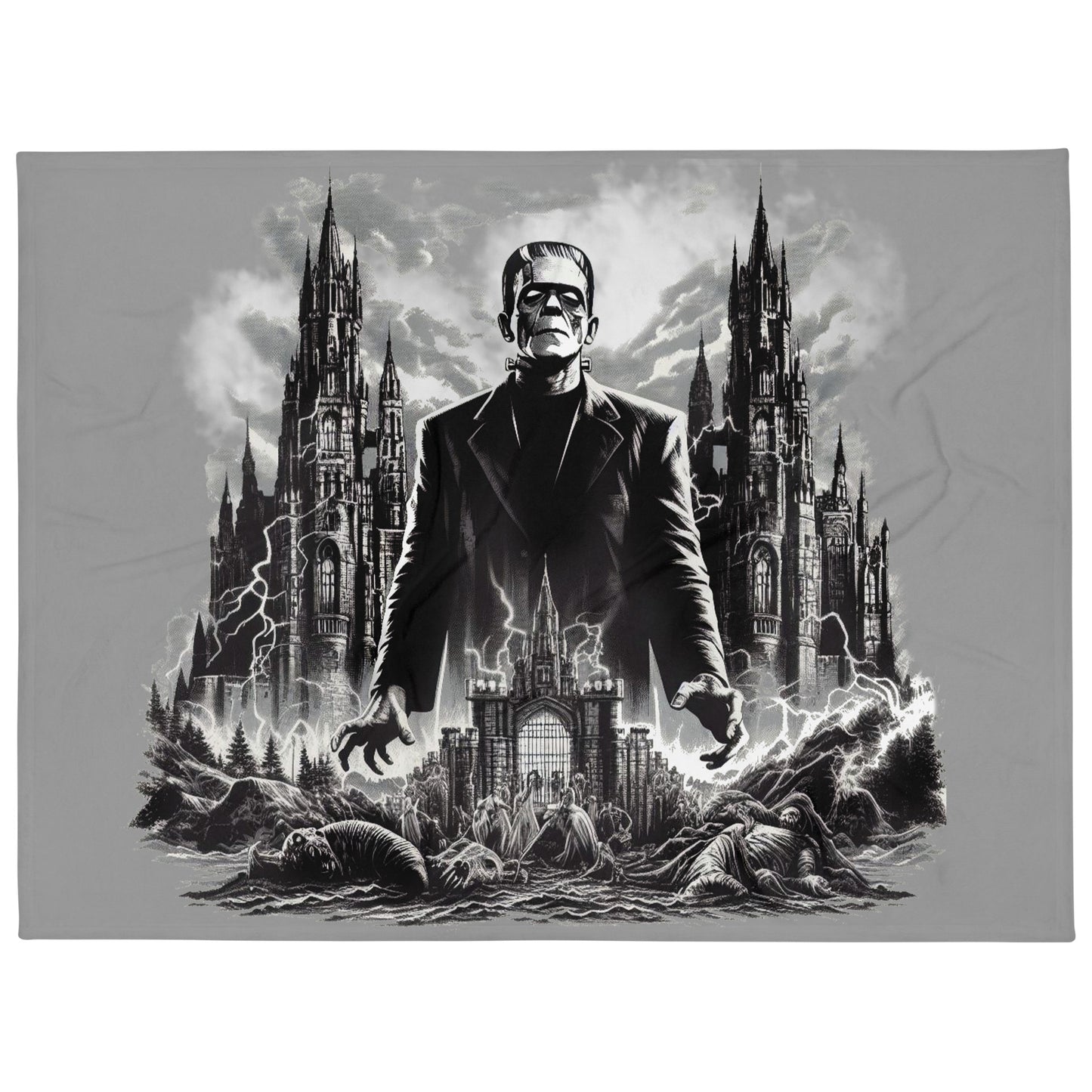Frankenstein's Castle Blanket - Cozy Horrors Unveiled