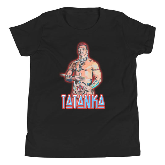 Tatanka Youth Short Sleeve Tee - Wrestling Legend Fanwear - thenightmareinc