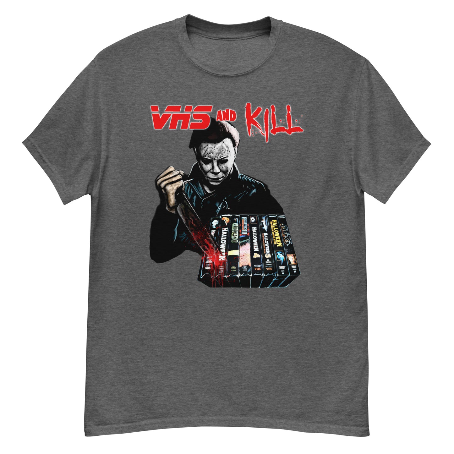 VHS and Kill: Michael Myers Halloween 80s T-Shirt - thenightmareinc