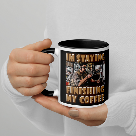 The Big Lebowski Movie Quote Cup - "I'm Not Leaving" - thenightmareinc